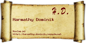 Harmathy Dominik névjegykártya